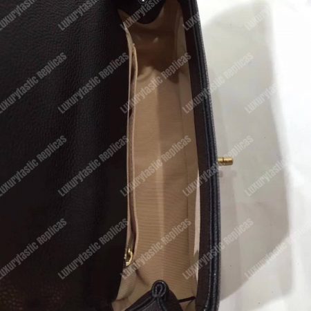 Chanel Small Flap Bag With Top Handle Black - Image 4