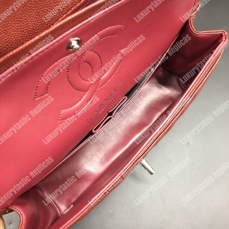 Chanel Classic Medium Handbag Burgundy - Image 4