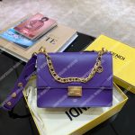 Fendi Kan U Leather Bag Purple