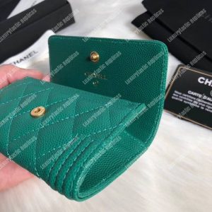 Chanel Boy Small Flap Wallet Green - Image 5