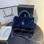 Chanel Flap Bag With Top Handle Blue