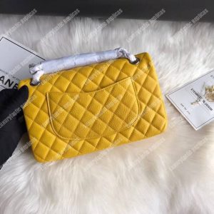 Chanel Medium Classic Handbag Yellow - Image 6