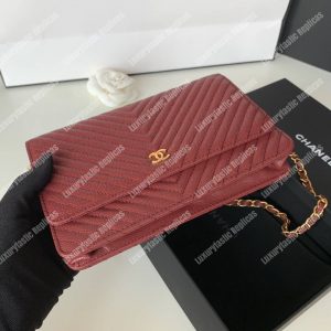 Chanel Wallet On Chain Burgundy - Image 3