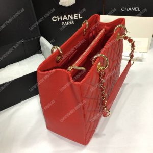 Chanel Large Shopping Tote Red - Image 4