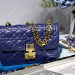 Dior Lambskin DiorAddict Flap Bag Blue
