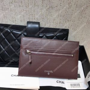 Chanel Classic Pouch Lambskin Leather Silver Tone Black - Image 7