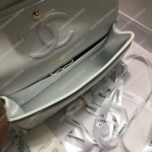 Chanel Medium Classic Handbag White - Image 3