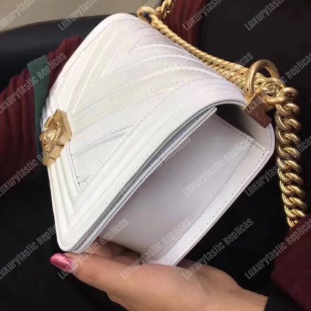 Chanel Medium Boy Flap Bag White - Image 6