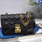 Dior Lambskin DiorAddict Flap Bag Black