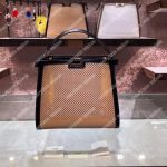 Fendi Peekaboo X-Lite Medium Beige Leather Bag