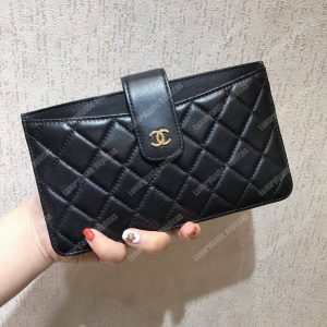 Chanel Classic Pouch Lambskin Leather Black - Image 3