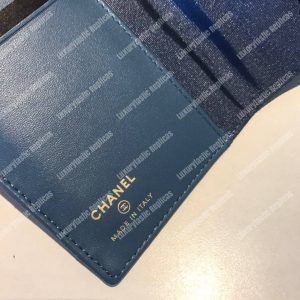 Classic Passport Holder Caviar Leather Blue - Image 9