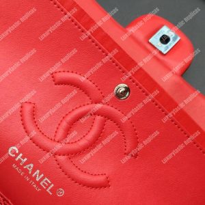 Chanel Classic Medium Handbag Red - Image 4