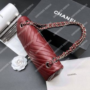 Chanel Classic Medium Handbag Burgundy - Image 6
