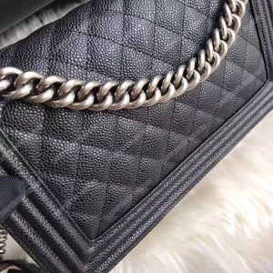 Chanel Boy Medium Handbag Black - Image 7