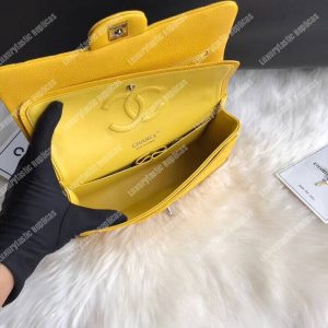 Chanel Medium Classic Handbag Yellow - Image 7