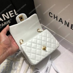 Chanel Mini Flap Bag White - Image 3