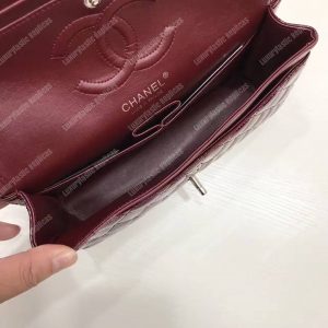Chanel Classic Medium Flap Bag Burgundy - Image 3