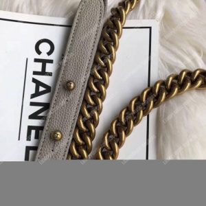 Chanel Boy Medium Handbag Grey - Image 5