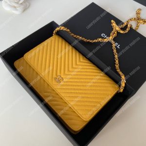 Chanel Wallet On Chain Yellow - Image 5