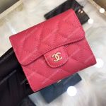 Chanel Classic Small Flap Wallet Red Blue Interior