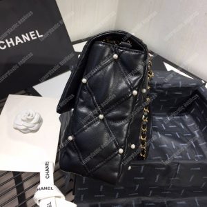 Chanel Flap Bag Iimitation Pearls Black - Image 6