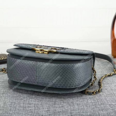 Chanel Medium Flap Bag With Top Handle Grey - Image 5