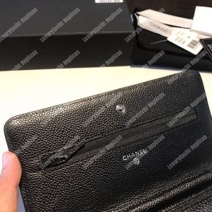 Chanel Wallet On Chain – WOC Classic Caviar Silver-Toned Metal Black - Image 7