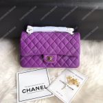Chanel Medium Classic Handbag Purple