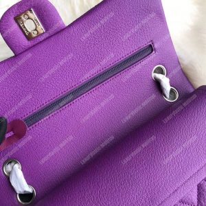 Chanel Medium Classic Handbag Purple - Image 3