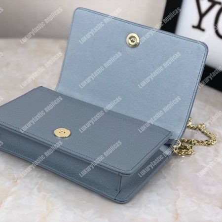 Diorama Calfskin Clutch Gris - Image 7