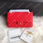 Chanel Medium Classic Handbag Red