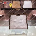 Fendi Peekaboo X-Lite Medium White Leather Bag