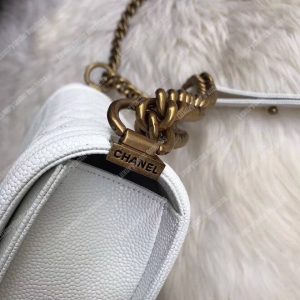 Chanel Boy Medium Handbag White - Image 4