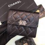 Chanel Boy Small Flap Wallet Black
