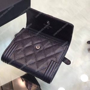 Chanel Boy Small Flap Wallet Black - Image 3