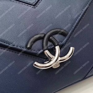 Chanel Medium Flap Bag Blue - Image 8