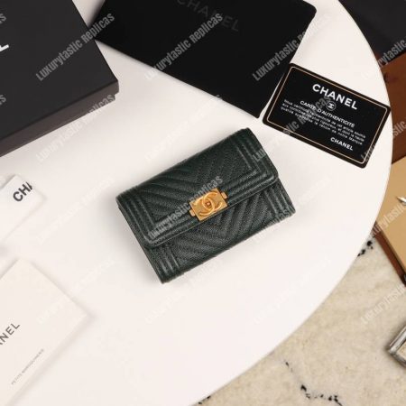 Chanel Boy Chanel Flap Card Holder Black - Image 8