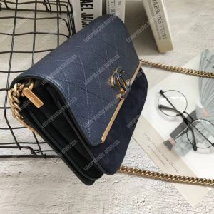 Chanel Classic Flap Bag Navy Blue - Image 7
