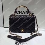 Chanel Small Flap Bag With Top Handle Black