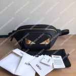Fendi Black Romano Leather Belt Bag