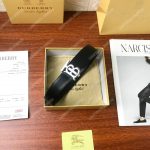 Burberry Reversible Monogram Motif Leather Belt Black