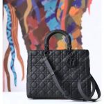 Lady Dior Ultra-Matte Tote Bag Black
