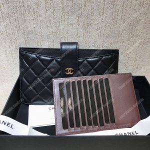 Chanel Classic Pouch Lambskin Leather Black - Image 9