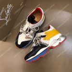 Christian Louboutin Red Runner Black/Yellow/Blue Lining