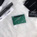 Chanel Classic Card Holder Green