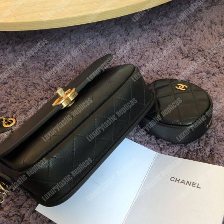 Chanel Flap Bag & Coin Purse Black - Image 4