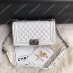 Chanel Boy Medium Handbag White