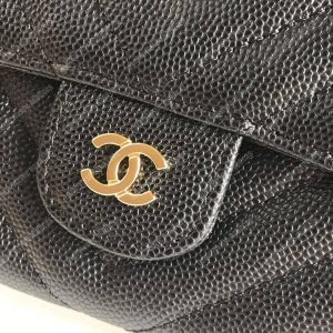 Chanel Classic Long Flap Wallet Gold Tone Black - Image 6