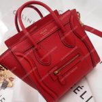 Celine Nano Luggage Tote Red
